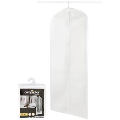 Compactor Housse longue pour vêtements à suspendre taille L, coloris blanc – Rangement penderie et armoire Compactor Housse longue pour vêtements à suspendre taille L, coloris blanc – Rangement penderie et armoire