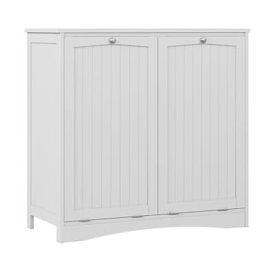 Vicco Armoire de salle de bain "Bianco", Blanc, 83x80cm avec 2 paniers à linge, pour le tri et le rangement du linge dans la salle de bain Vicco Armoire de salle de bain "Bianco", Blanc, 83x80cm avec 2 paniers à linge, pour le tri et le rangement du linge dans la salle de bain