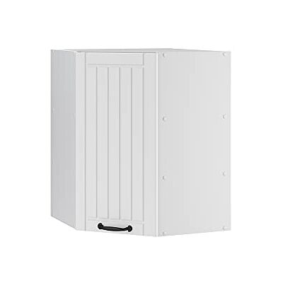 Vicco Elément haut de cuisine "Fame-Line", Blanc campagne, 57cm Façade en MDF · 2 Tablettes · Fermeture douce · Poignées en métal · Solution d’angle gain de place ✓ Vicco Elément haut de cuisine "Fame-Line", Blanc campagne, 57cm Façade en MDF · 2 Tablettes · Fermeture douce · Poignées en métal · Solution d’angle gain de place ✓
