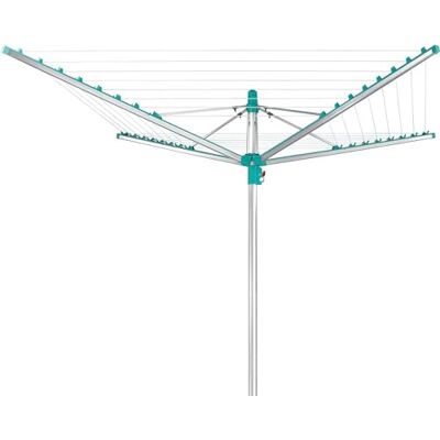 Leifheit Séchoir parapluie Linomatic 500 Easy, étendoir à linge 50 m avec douille de fixation et système Easy-Lift, séchoir à linge avec rétractation automatique des fils Leifheit Séchoir parapluie Linomatic 500 Easy, étendoir à linge 50 m avec douille de fixation et système Easy-Lift, séchoir à linge avec rétractation automatique des fils