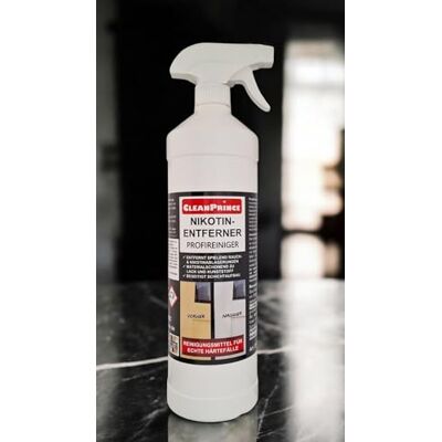 CleanPrince Dissolvant de nicotine 1 l avec tête de pulvérisation Nettoyant professionnel pour nicotine et suie CleanPrince Dissolvant de nicotine 1 l avec tête de pulvérisation Nettoyant professionnel pour nicotine et suie
