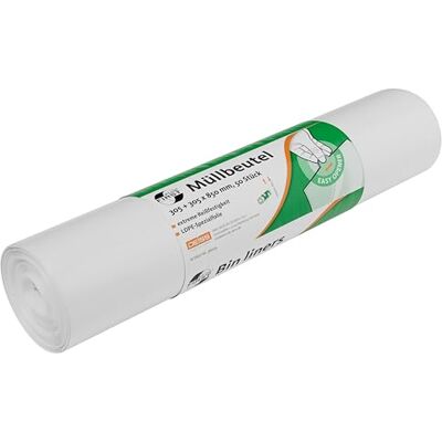 Deiss FIRST PLUS En polyéthylène basse densité 1A, 80 l, blanc, 50 pièces/rouleau Deiss FIRST PLUS En polyéthylène basse densité 1A, 80 l, blanc, 50 pièces/rouleau