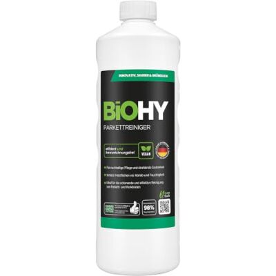 BIOHY Nettoyant pour parquet (bouteille de 1 l) Concentré pour parquet vitrifié et huilé Doux pour les matériaux et dissolvant la saleté Pour un nettoyage sans traces Entretien et détergent 2 BIOHY Nettoyant pour parquet (bouteille de 1 l) Concentré pour parquet vitrifié et huilé Doux pour les matériaux et dissolvant la saleté Pour un nettoyage sans traces Entretien et détergent 2