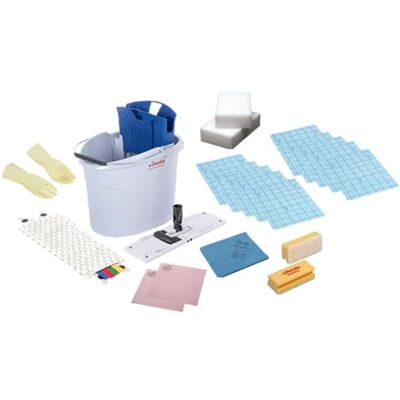 Vileda Professional Set Lave-vaisselle UltraSpeed Mini Kit, balai de sol rotatif 1 microfibre PVAmicro, 1 chiffon, 1 seau, 1 vadrouille rapide, 10 chiffons absorbants Vileda Professional Set Lave-vaisselle UltraSpeed Mini Kit, balai de sol rotatif 1 microfibre PVAmicro, 1 chiffon, 1 seau, 1 vadrouille rapide, 10 chiffons absorbants