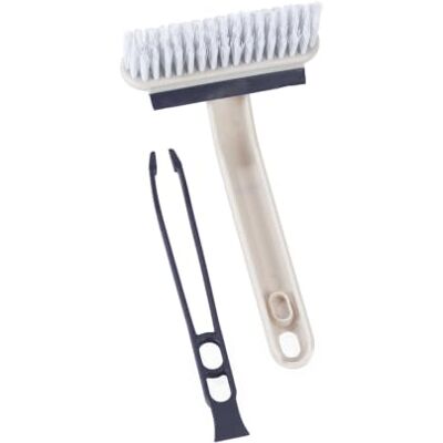 Beldray Deep Clean outil de douche 4-en-1, tête rotative pour joints Poils en V, raclette intégrée, bord grattoir, pince pour cheveux, carrelage, coins et parois de douche Beldray Deep Clean outil de douche 4-en-1, tête rotative pour joints Poils en V, raclette intégrée, bord grattoir, pince pour cheveux, carrelage, coins et parois de douche