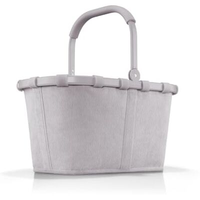 reisenthel Carrybag – Panier à provisions stable avec beaucoup d'espace de rangement et poche intérieure pratique – Design élégant et imperméable, velours côtelé gris, Panier de courses reisenthel Carrybag – Panier à provisions stable avec beaucoup d'espace de rangement et poche intérieure pratique – Design élégant et imperméable, velours côtelé gris, Panier de courses
