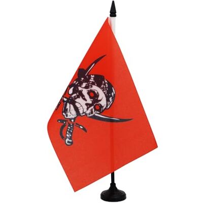 AZ FLAG Drapeau de Table Pirate Red Skull 21x14 cm Socle Plastique Usage intérieur Drapeau de bureau corsaire finition cousue et bords renforcés avec mât en plastique et socle en plastique AZ FLAG Drapeau de Table Pirate Red Skull 21x14 cm Socle Plastique Usage intérieur Drapeau de bureau corsaire finition cousue et bords renforcés avec mât en plastique et socle en plastique