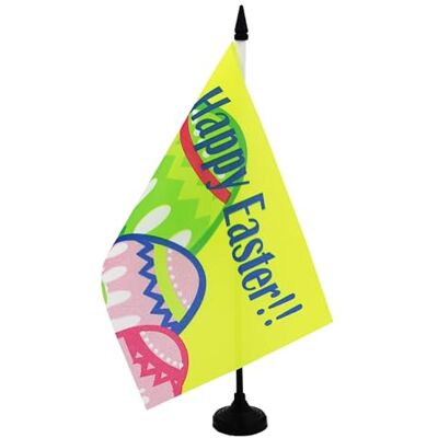 AZ FLAG Drapeau de Table Joyeuses Pâques 21x14 cm Socle Plastique Usage intérieur Drapeau de bureau Happy Easter finition cousue et bords renforcés avec mât en plastique et socle en plastique AZ FLAG Drapeau de Table Joyeuses Pâques 21x14 cm Socle Plastique Usage intérieur Drapeau de bureau Happy Easter finition cousue et bords renforcés avec mât en plastique et socle en plastique