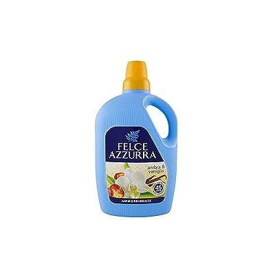 Felce Azzurra Adoucissant dilué ambre et vanille, parfum enveloppant, vêtements doux Maxi format 45 lavages 3000 ml Felce Azzurra Adoucissant dilué ambre et vanille, parfum enveloppant, vêtements doux Maxi format 45 lavages 3000 ml