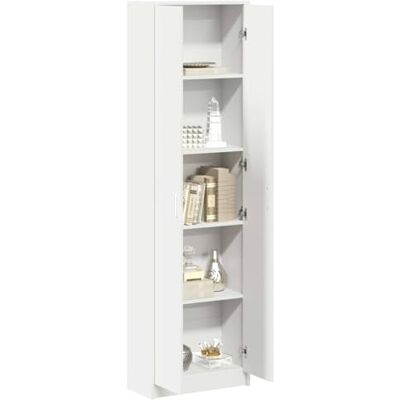 vidaXL Armoire Blanc 55 x 25 x 189 cm Bois d'ingénierie Un style simple avec des lignes claires, Idéal pour garder tout bien organisé, vidaXL Armoire Blanc 55 x 25 x 189 cm Bois d'ingénierie Un style simple avec des lignes claires, Idéal pour garder tout bien organisé,
