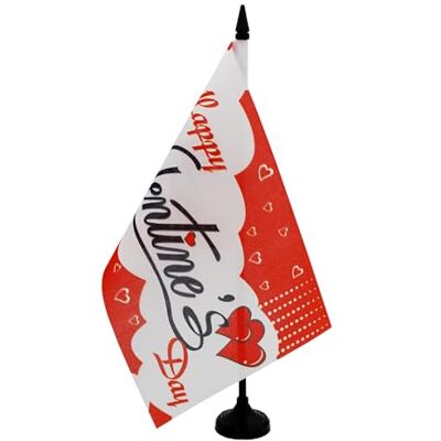 AZ FLAG Drapeau de Table Joyeuse Saint Valentin 21x14 cm Socle Plastique Usage intérieur Drapeau de bureau Happy Valentine's finition cousue et bords renforcés polyester 100D AZ FLAG Drapeau de Table Joyeuse Saint Valentin 21x14 cm Socle Plastique Usage intérieur Drapeau de bureau Happy Valentine's finition cousue et bords renforcés polyester 100D