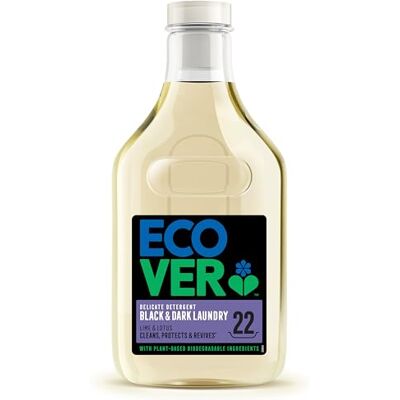 Ecover Détergent à linge délicat bio, liquide de lavage noir et foncé, citron vert frais et lotus, 1 pièce, 22 lavages, 1 l Ecover Détergent à linge délicat bio, liquide de lavage noir et foncé, citron vert frais et lotus, 1 pièce, 22 lavages, 1 l