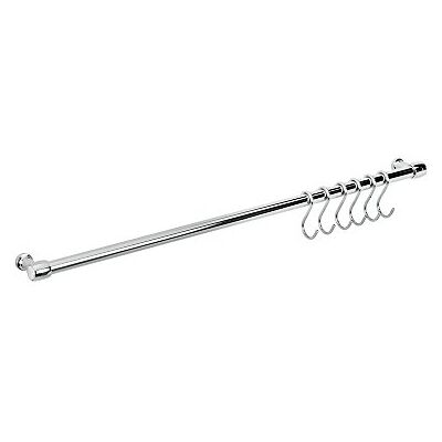 Metaltex Lonardo 350305010 Barre de toit avec 6 crochets Chromé 58 cm Metaltex Lonardo 350305010 Barre de toit avec 6 crochets Chromé 58 cm