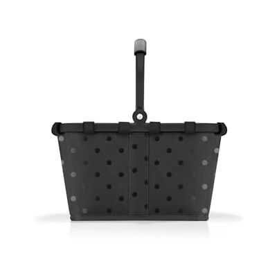 reisenthel Carrybag XS Glossy Dots Black – Petit panier stable au format XS Petite variante de l'icône de courses Poche intérieure pratique – Design élégant et imperméable reisenthel Carrybag XS Glossy Dots Black – Petit panier stable au format XS Petite variante de l'icône de courses Poche intérieure pratique – Design élégant et imperméable