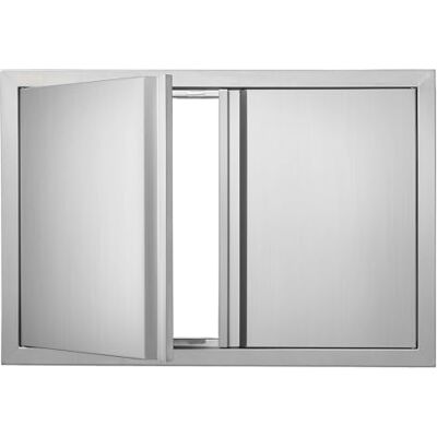 VEVOR Porte d'accès pour barbecue, double porte de cuisine extérieure, 710 x 482 mm, en acier inoxydable, porte verticale murale avec poignées encastrées, pour îlot de barbecue, station de cuisson, VEVOR Porte d'accès pour barbecue, double porte de cuisine extérieure, 710 x 482 mm, en acier inoxydable, porte verticale murale avec poignées encastrées, pour îlot de barbecue, station de cuisson,