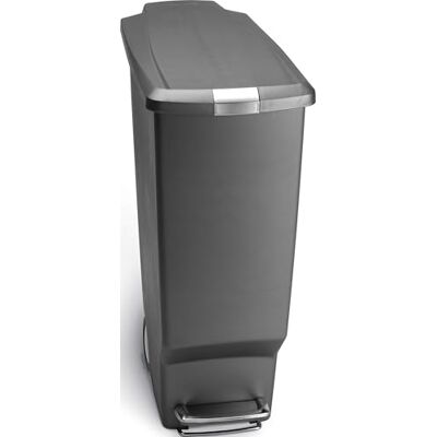 simplehuman Poubelle à pédale étroite, Plastique, gris, 40 Liter Étroite, avec Pédale Robuste, Technologie Lid Shox®, Verrou Coulissant Sécurisé, Code de Sacs Poubelle sur Mesure simplehuman Poubelle à pédale étroite, Plastique, gris, 40 Liter Étroite, avec Pédale Robuste, Technologie Lid Shox®, Verrou Coulissant Sécurisé, Code de Sacs Poubelle sur Mesure