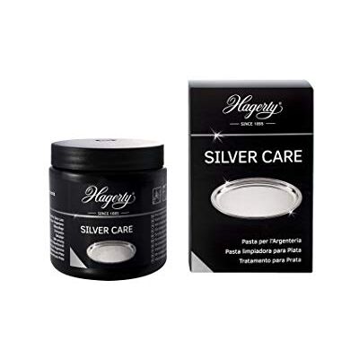Hagerty Silver Care Crème pour argent 185g I Polissage efficace pour le nettoyage & soin de l'argent & métal argenté I Nettoyant pour argenterie oxydée, vaisselle, plateaux I avec éponge Hagerty Silver Care Crème pour argent 185g I Polissage efficace pour le nettoyage & soin de l'argent & métal argenté I Nettoyant pour argenterie oxydée, vaisselle, plateaux I avec éponge