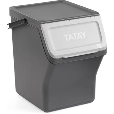 TATAY Poubelle de Recyclage Easy Waste 20 L, 35 x 27 x 36 cm Poubelle de Recyclage Easy Waste 35 x 27 x 36 cm Finition de Couleur Capacité de 20 L Usage Quotidien, Gris TATAY Poubelle de Recyclage Easy Waste 20 L, 35 x 27 x 36 cm Poubelle de Recyclage Easy Waste 35 x 27 x 36 cm Finition de Couleur Capacité de 20 L Usage Quotidien, Gris