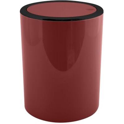 MSV Poubelle AS Kamaka 6L Berry Bordeaux avec Bord Noir 24.2 x 19 x Poubelle à bascule, couvercle amovible, 6 L, salle de bain, WC MSV Poubelle AS Kamaka 6L Berry Bordeaux avec Bord Noir 24.2 x 19 x Poubelle à bascule, couvercle amovible, 6 L, salle de bain, WC