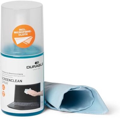 Durable 582300 Screenclean Spray Vaporisateur pour Ecran + Chiffon en microfibre Durable 582300 Screenclean Spray Vaporisateur pour Ecran + Chiffon en microfibre