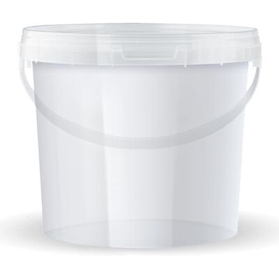 POSH Seau avec Couvercle 10 L, Transparent Plastique Alimentaire Qualité Alimentaire, Anti-Fuite, Inodore, Robuste et Hermétique, avec Anse, Contenu Visible POSH Seau avec Couvercle 10 L, Transparent Plastique Alimentaire Qualité Alimentaire, Anti-Fuite, Inodore, Robuste et Hermétique, avec Anse, Contenu Visible