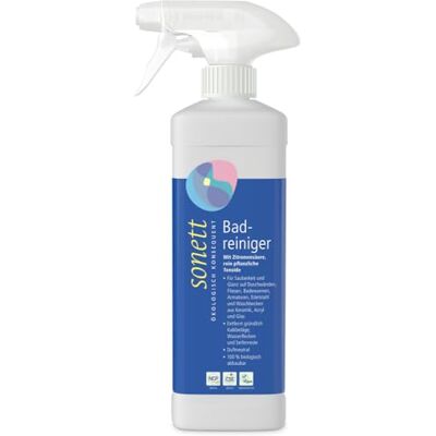 Sonett Nettoyant pour salle de bain : pour la propreté et la brillance sur les parois de douche, carrelage, baignoires, robinets, acier inoxydable et lavabo. Sonett Nettoyant pour salle de bain : pour la propreté et la brillance sur les parois de douche, carrelage, baignoires, robinets, acier inoxydable et lavabo.