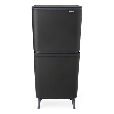 Brabantia Poubelle tri sélectif SortUp Hi 10+10+25 litres (Gris Foncér), Poubelle cuisine 3 bacs amovibles, Système de tri des déchets haut et étroit pour la cuisine, couvercle à fermeture douce Brabantia Poubelle tri sélectif SortUp Hi 10+10+25 litres (Gris Foncér), Poubelle cuisine 3 bacs amovibles, Système de tri des déchets haut et étroit pour la cuisine, couvercle à fermeture douce