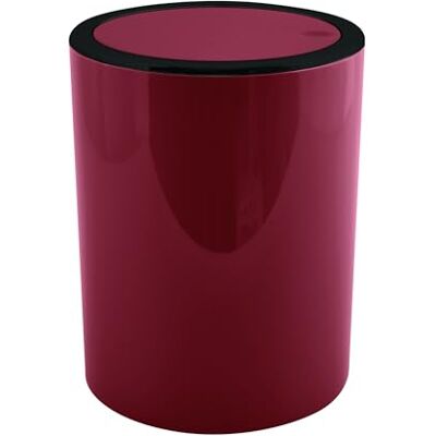 MSV Poubelle AS Kamaka 6L Berry Bordeaux avec Bord Noir 24.2 x 19 x Poubelle à bascule, couvercle amovible, 6 L, salle de bain, WC MSV Poubelle AS Kamaka 6L Berry Bordeaux avec Bord Noir 24.2 x 19 x Poubelle à bascule, couvercle amovible, 6 L, salle de bain, WC
