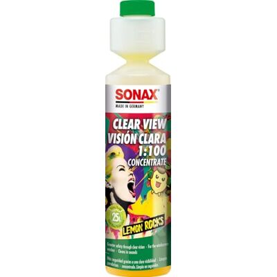 SONAX KlarSicht 1:100 Lemon Rocks Nettoyant pour vitres concentré (250 ml) élimine les insectes, la saleté, les films éblouissants et lubrifiants en quelques secondes Numéro d'article : 03701410 SONAX KlarSicht 1:100 Lemon Rocks Nettoyant pour vitres concentré (250 ml) élimine les insectes, la saleté, les films éblouissants et lubrifiants en quelques secondes Numéro d'article : 03701410