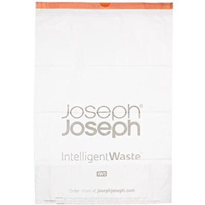 Joseph Joseph IW5 Sacs poubelles Très résistant, sacs pour déchets de cuisine avec Fermeture à Poignées coulissantes, 20 sacs, 40 litres, Transparent Joseph Joseph IW5 Sacs poubelles Très résistant, sacs pour déchets de cuisine avec Fermeture à Poignées coulissantes, 20 sacs, 40 litres, Transparent