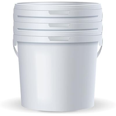 POSH Lot de 3 Seaux avec Couvercle 5 L, Blancs Qualité Alimentaire, Anti-Fuite, Inodore, Robuste et Hermétique, avec Anse POSH Lot de 3 Seaux avec Couvercle 5 L, Blancs Qualité Alimentaire, Anti-Fuite, Inodore, Robuste et Hermétique, avec Anse