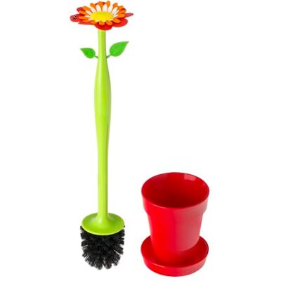 VIGAR Flower Power Brosse WC Flower PowerRouge et Vert VIGAR Flower Power Brosse WC Flower PowerRouge et Vert