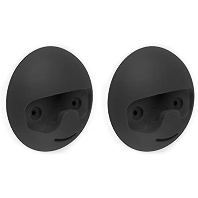 Emuca Cintre mural, D 120 mm, Plastique, Peint en noir, 2 ut Emuca Cintre mural, D 120 mm, Plastique, Peint en noir, 2 ut