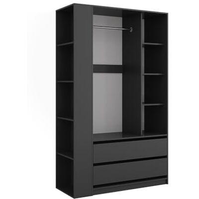 Vicco Armoire "Elmo", Anthracite, 50x200cm Lot de 2pour un rangement flexible des vêtements les plus divers Vicco Armoire "Elmo", Anthracite, 50x200cm Lot de 2pour un rangement flexible des vêtements les plus divers