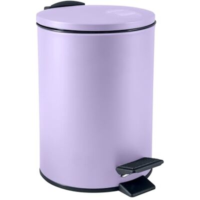 Spirella Poubelle à Pédale Adelar Acier Mat Mécanisme Slow Close Silencieux Revêtement Anti-Traces Design Moderne et Élégant Lavande Mate 3L Spirella Poubelle à Pédale Adelar Acier Mat Mécanisme Slow Close Silencieux Revêtement Anti-Traces Design Moderne et Élégant Lavande Mate 3L