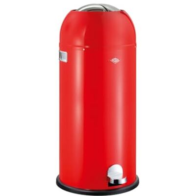 WESCO Kickmaster Maxi Poubelle de couleur rouge, tôle d'acier revêtue par pulvérisation, amortisseur intégré, volume de 40 l, grande fente WESCO Kickmaster Maxi Poubelle de couleur rouge, tôle d'acier revêtue par pulvérisation, amortisseur intégré, volume de 40 l, grande fente