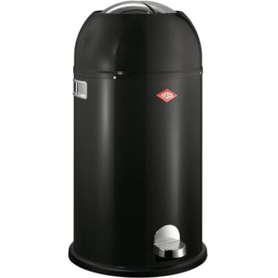 WESCO Poubelle Kickmaster de couleur noire, tôle d'acier revêtue par pulvérisation, amortisseur intégré, volume de 33 litres, grande ouverture WESCO Poubelle Kickmaster de couleur noire, tôle d'acier revêtue par pulvérisation, amortisseur intégré, volume de 33 litres, grande ouverture