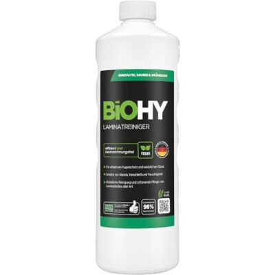 BIOHY Nettoyant pour stratifiés (bouteille de 1 litre) Entretien et nettoyant 2 en 1 Nettoie en profondeur, en douceur et réduit la pollution pour un nettoyage sans traces respectueux des animaux BIOHY Nettoyant pour stratifiés (bouteille de 1 litre) Entretien et nettoyant 2 en 1 Nettoie en profondeur, en douceur et réduit la pollution pour un nettoyage sans traces respectueux des animaux