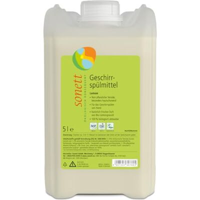 Sonett Détergent vaisselle Lemon 5 litres Sonett Détergent vaisselle Lemon 5 litres