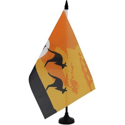 AZ FLAG Drapeau de Table Kangourou Desert australien 21x14 cm Usage intérieur Drapeau de bureau finition cousue et bords renforcés avec mât en plastique et socle en plastique AZ FLAG Drapeau de Table Kangourou Desert australien 21x14 cm Usage intérieur Drapeau de bureau finition cousue et bords renforcés avec mât en plastique et socle en plastique
