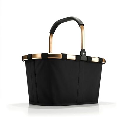 reisenthel Panier à provisions solide avec beaucoup d'espace de rangement et poche intérieure pratique Design élégant et imperméable, Or Clair/Noir reisenthel Panier à provisions solide avec beaucoup d'espace de rangement et poche intérieure pratique Design élégant et imperméable, Or Clair/Noir