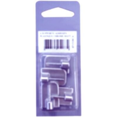 Crochets adhésifs Nickel satiné - Supportent 500g - 4 pièces Crochets adhésifs Nickel satiné - Supportent 500g - 4 pièces