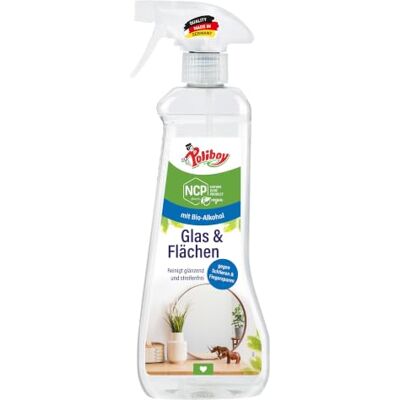 Poliboy Bio Nettoyant pour vitres et surfaces – Pour un nettoyage brillant et sans traces des surfaces réfléchissantes – Végétalien – Vaporisateur – 500 ml – Fabriqué en Allemagne Poliboy Bio Nettoyant pour vitres et surfaces – Pour un nettoyage brillant et sans traces des surfaces réfléchissantes – Végétalien – Vaporisateur – 500 ml – Fabriqué en Allemagne