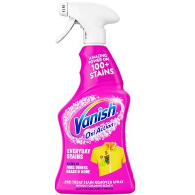 Vanish Oxi Action Pré-traitement pour les taches tenaces, spray détachant pour tissu, efficace sur plus de 100 taches, formule sans chlore, sans javel, sans danger pour les tissus quotidiens, 500 ml, Vanish Oxi Action Pré-traitement pour les taches tenaces, spray détachant pour tissu, efficace sur plus de 100 taches, formule sans chlore, sans javel, sans danger pour les tissus quotidiens, 500 ml,