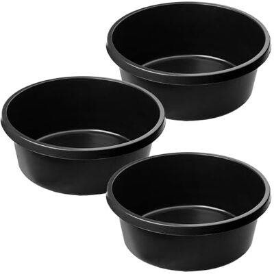KADAX Seau à mortier rond en plastique avec poignées Pour chantier de construction, jardin, eau, ciment, nettoyage (3, 14 l) KADAX Seau à mortier rond en plastique avec poignées Pour chantier de construction, jardin, eau, ciment, nettoyage (3, 14 l)
