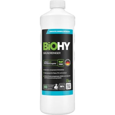 BIOHY Nettoyant de base concentré en grès cérame pierre naturelle Nettoyant de sol pour carrelage, PVC, marbre et linoléum, contrôlé par la mousse Convient également pour les aspirateurs à BIOHY Nettoyant de base concentré en grès cérame pierre naturelle Nettoyant de sol pour carrelage, PVC, marbre et linoléum, contrôlé par la mousse Convient également pour les aspirateurs à