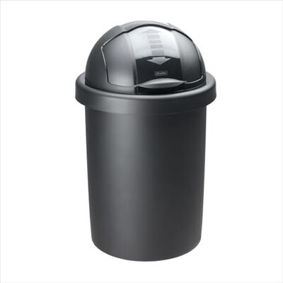 Rotho Roll Bob Poubelle ronde 30 l avec couvercle en plastique (PP), noir, 30 l (35,5 x 35,5 x 59,5 cm) Rotho Roll Bob Poubelle ronde 30 l avec couvercle en plastique (PP), noir, 30 l (35,5 x 35,5 x 59,5 cm)