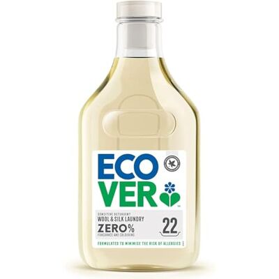 Ecover Zero Lessive non bio, pour peaux sensibles, liquide de lavage pour bébé, formule zéro allergène, 22 lavages, 1 l Ecover Zero Lessive non bio, pour peaux sensibles, liquide de lavage pour bébé, formule zéro allergène, 22 lavages, 1 l