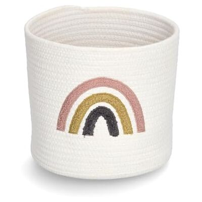 Zeller 14480 Rainbow Panier de rangement en coton/polyester Ø 25 x 22 cm Zeller 14480 Rainbow Panier de rangement en coton/polyester Ø 25 x 22 cm