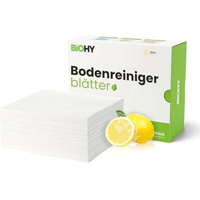 BIOHY Lot de 60 feuilles de nettoyant pour sol concentré, alternative Feuilles de nettoyage de sol Bandes solubles dans l'eau pour bois, stratifié, carrelage et PVC, sans plastique BIOHY Lot de 60 feuilles de nettoyant pour sol concentré, alternative Feuilles de nettoyage de sol Bandes solubles dans l'eau pour bois, stratifié, carrelage et PVC, sans plastique